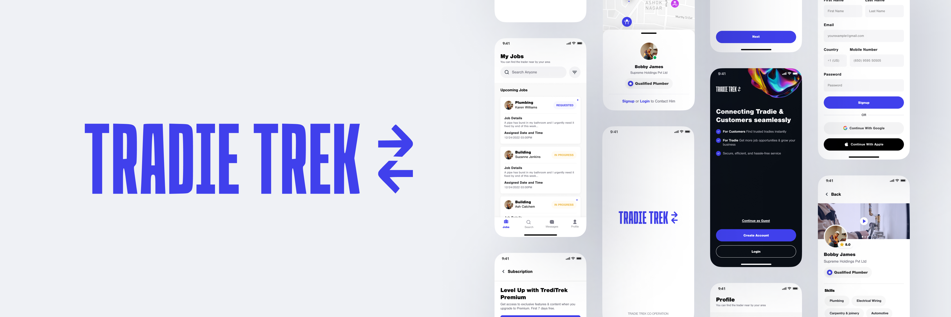 Tradie Trek final UI